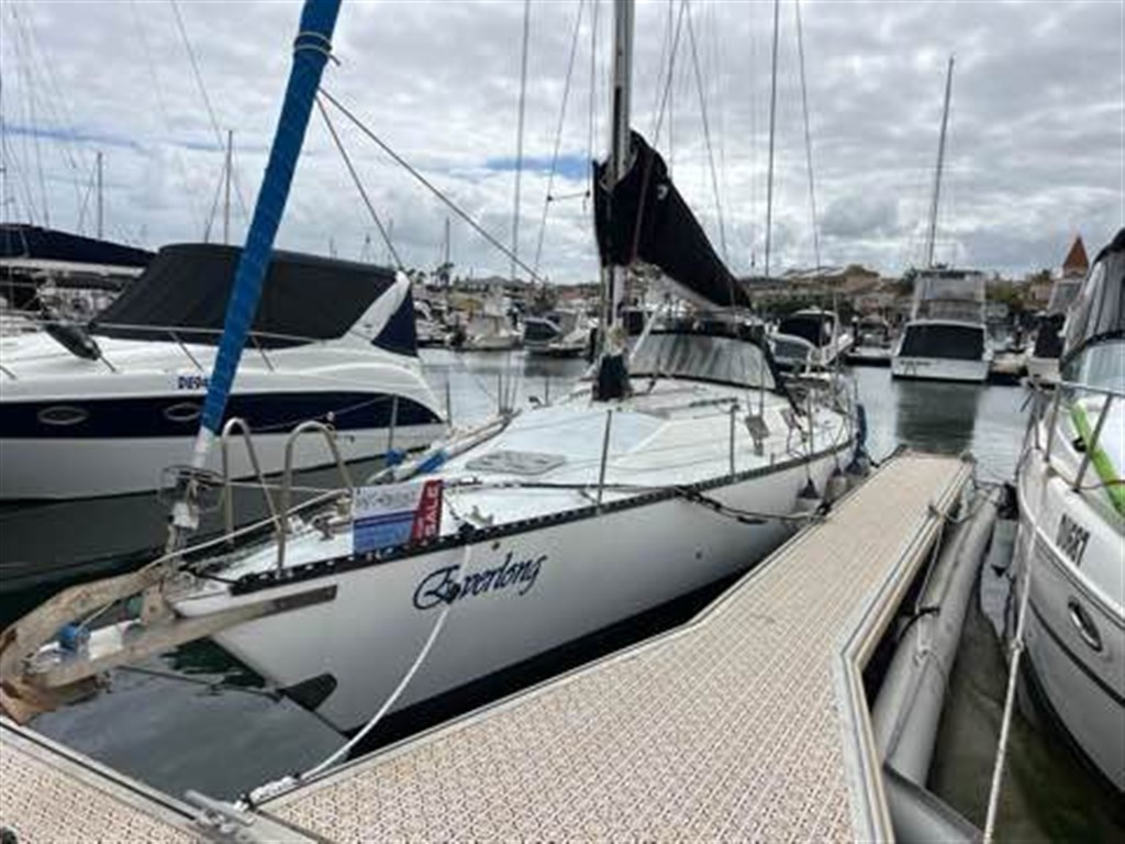 Yacht moored at a marina
